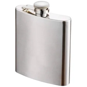 Stainless Steel Matte Black Hip Flask, 8 Oz (230 ml)