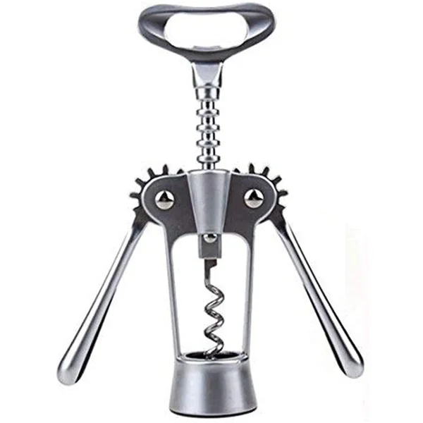 Multi Functional Corkscrew/Wine Opener/Bottle Opener/Foil Cutter, 7.2 inch, Matte Silver - Image 4