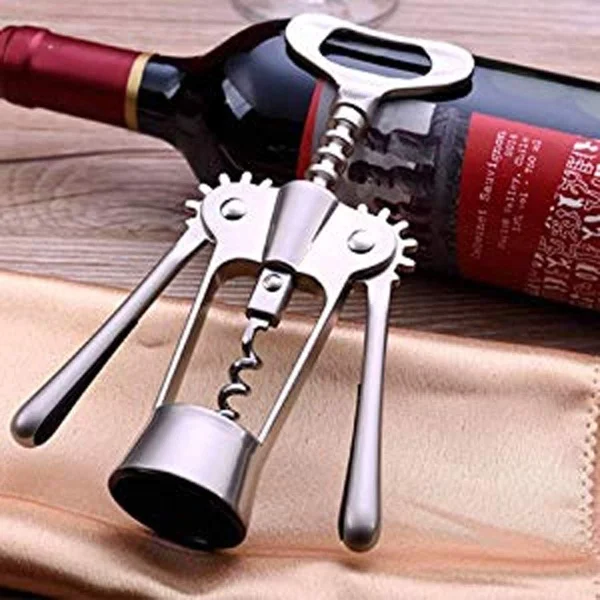 Multi Functional Corkscrew/Wine Opener/Bottle Opener/Foil Cutter, 7.2 inch, Matte Silver