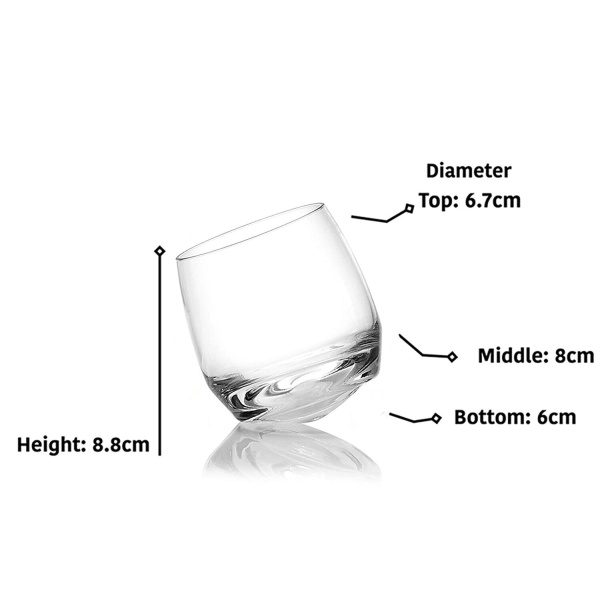 Revolving Whiskey Glasses Set of 6, 270ml - Image 4