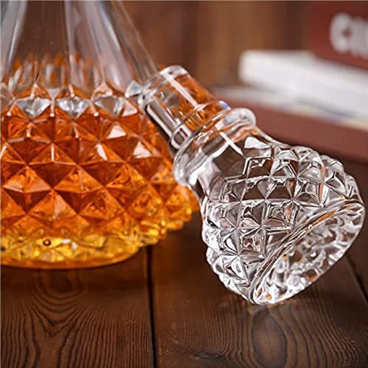 Gemstone Liquor Decanter & Crystal Bar Set